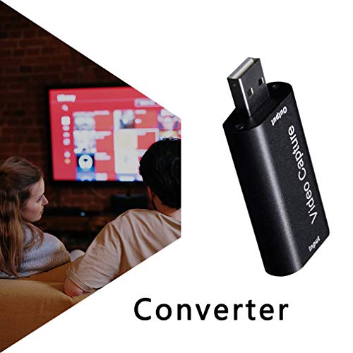 Usb2.0 a hdmi-Compatible C Ture Card Game Video Live Compatible para Ps4 / para Xbox/para Switch OBS Live Recording Box Negro