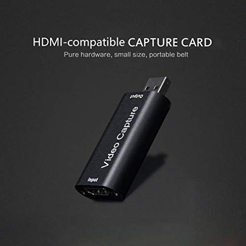 Usb2.0 a hdmi-Compatible C Ture Card Game Video Live Compatible para Ps4 / para Xbox/para Switch OBS Live Recording Box Negro