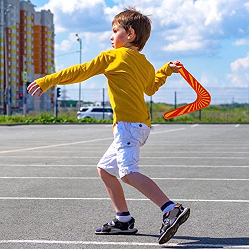 Utapossin Boomerang de Madera, Boomerang, Dardo Boomerang, Boomerang en Forma de V, Boomerang de Madera superduro, Adecuado para Juegos y Deportes Al Aire Libre (Naranja)