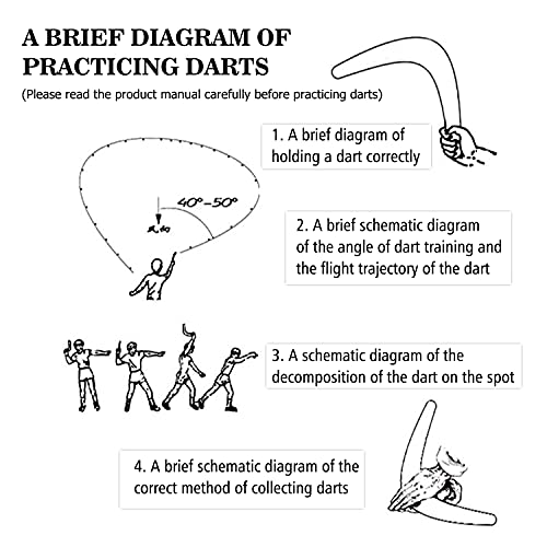 Utapossin Boomerang de Madera, Boomerang, Dardo Boomerang, Boomerang en Forma de V, Boomerang de Madera superduro, Adecuado para Juegos y Deportes Al Aire Libre (Naranja)