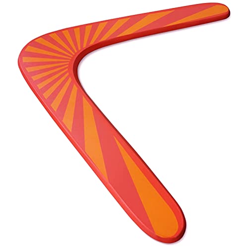 Utapossin Boomerang de Madera, Boomerang, Dardo Boomerang, Boomerang en Forma de V, Boomerang de Madera superduro, Adecuado para Juegos y Deportes Al Aire Libre (Naranja)