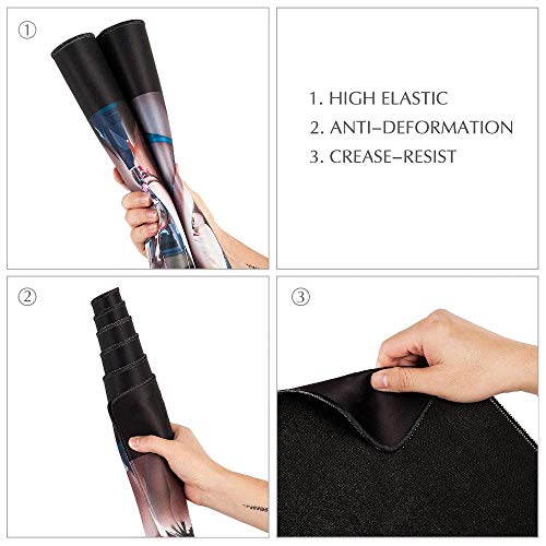 UXIDWD Alfombrilla De Ratón Extendida XL para Juegos con Bordes Cosidos Elfo del Bosque De Fantasía Resistente Al Agua Mouse Pad para Gamers Pc Trabajo Y Juegos, Portátil Oficina Hogar 700X300MM