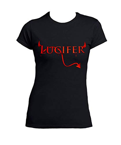 UZ Design Camiseta Lucifer Morningstar Fan Art Mujer Chica Niña Serie TV, Niño 1-2 Años
