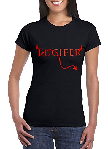 UZ Design Camiseta Lucifer Morningstar Fan Art Mujer Chica Niña Serie TV, Niño 1-2 Años