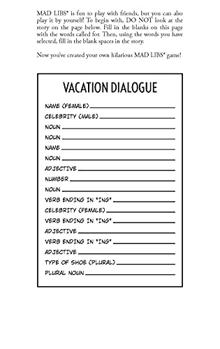 Vacation Fun Mad Libs [Idioma Inglés]: World's Greatest Word Game