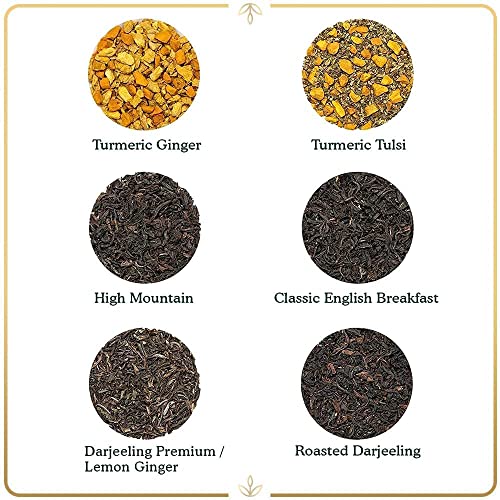 VAHDAM, BLOOM- Juego Regalo Té Surtido, 12 Tés Galardonados Una Caja De Presentación | Ingredientes 100% Naturales | Regalos Navidad para Mujeres y Hombres | Regalos Festivos para Todos