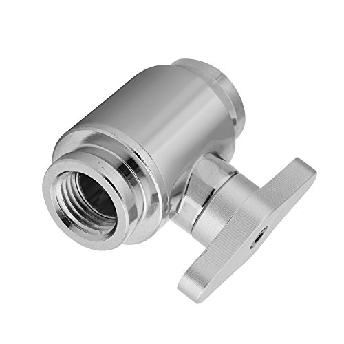Válvula de agua G1 / 4, PC Refrigeración por agua Válvula de bola de agua con rosca hembra con válvula mini G1 / 4 "Válvula de cierre con mango para computadora Refrigeración por agua Plata / (Plata)