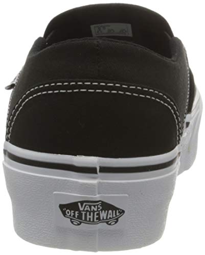 Vans Asher Platform, Sneaker Mujer, Black Canvas Black 3sy, 39 EU