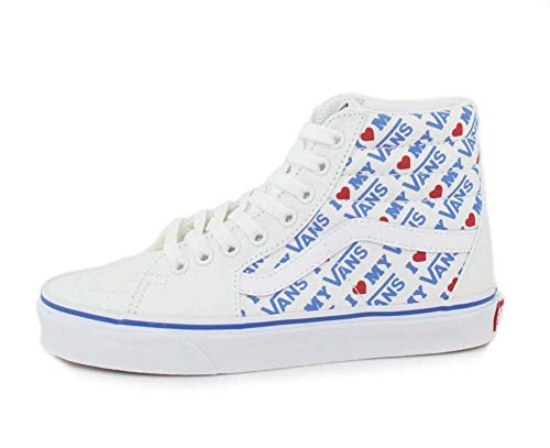 Vans UA SK8-Hi (I, 6, Medium, Zapatillas Unisex Adulto, Blanco Atomic Heart Vnvp5, 38.5 EU