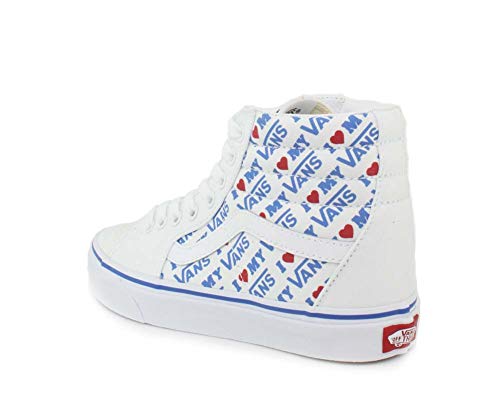 Vans UA SK8-Hi (I, 6, Medium, Zapatillas Unisex Adulto, Blanco Atomic Heart Vnvp5, 38.5 EU