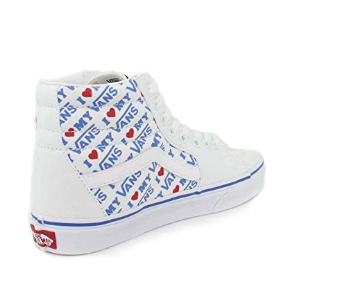 Vans UA SK8-Hi (I, 6, Medium, Zapatillas Unisex Adulto, Blanco Atomic Heart Vnvp5, 38.5 EU