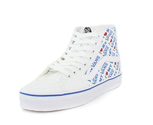 Vans UA SK8-Hi (I, 6, Medium, Zapatillas Unisex Adulto, Blanco Atomic Heart Vnvp5, 38.5 EU