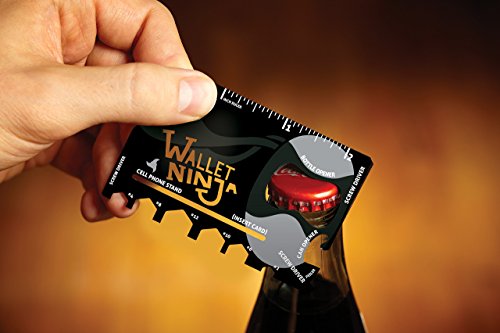 Vante-Wallet Ninja 18 en 1 - Herramienta multiusos para tarjetas de crédito, color negro