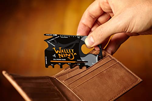 Vante-Wallet Ninja 18 en 1 - Herramienta multiusos para tarjetas de crédito, color negro