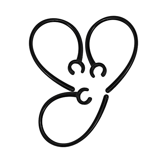 Vasko 3 x Gancho Clip de Orejas Negro Universal para Auricuares