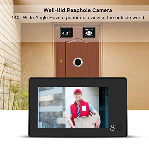 Vbestlife 3 MP Visor de Mirilla de Puerta Digital TFT 4.3" Monitor de Cámara de Seguridad HD de Ángulo Amplio de 140 °