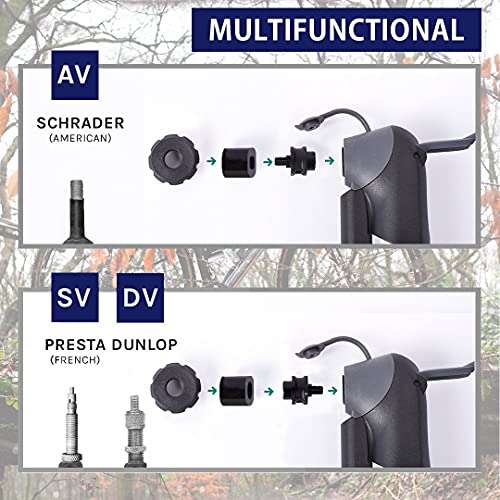 VeloChampion Mini Bomba de Bicicleta Alloy Se Adapta a Presta, Schrader & Dunlop - Portátil, Compacto, Duradero y rápido y fácil de Usar (Bomba Alloy 9)