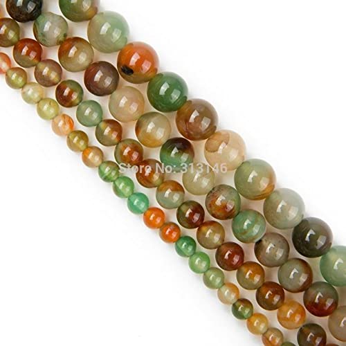 Venta al por mayor surtido de cuentas de piedras semipreciosas de gemas curativas redondas naturales de hebra completa para bricolaje, pulseras, collares, fabricación de joyas, ágata de pavo real, 10