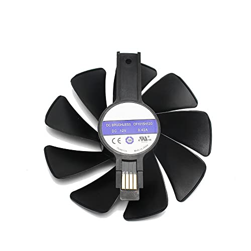 Ventilador de gráficosFit for Ventilador CF1015H12D FD10015M12D RX 590, 580, 480, 470, 570 Ventilador enfriador de GPU apto para Sapphire RX470 RX590 RX580 RX480 RX570 NITRO Specialedition(Color:2pcs
