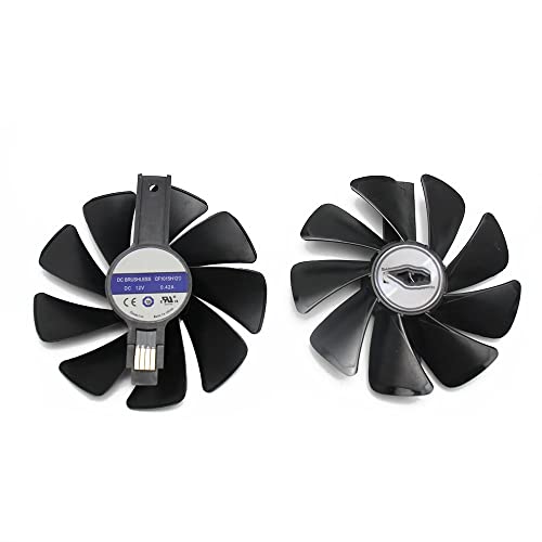 Ventilador de gráficosFit for Ventilador CF1015H12D FD10015M12D RX 590, 580, 480, 470, 570 Ventilador enfriador de GPU apto para Sapphire RX470 RX590 RX580 RX480 RX570 NITRO Specialedition(Color:2pcs