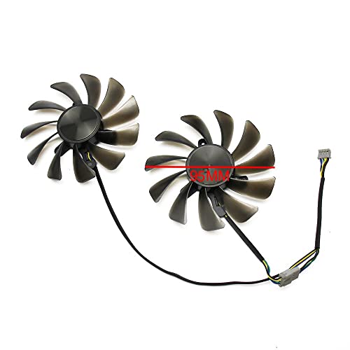 Ventilador de gráficosVentiladores de Tarjetas gráficas 2Pcs / Set 95MM GAA8S2U GTX 1070 Ti 1080 Ti Fit for ZOTAC Geforce Gtx1070ti Gtx1080ti AMP Edition Core Tarjetas de Video Refrigeración(Colo