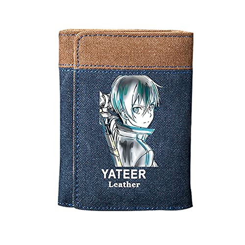 Ver Kirito,Sword Art Online SAO Billetera suave vertical, ultrafino de gran capacidad, resistente al agua,duradera, antienvejecimiento,resistente al desgaste,universal para hombres,mujeres,estudiantes