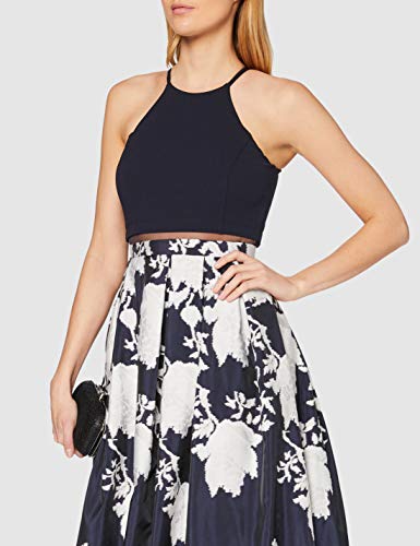 Vera Mont 8049/4631 Vestido de Fiesta, Azul (Dark Blue/White 8812), 46 para Mujer