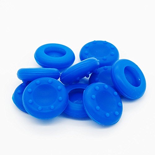 VI. yo 5 pares/10 pcs Reemplazo de la mando de control de silicona Analog Joystick mango de la funda para PS3/qp4/Xbox 360/Xbox One/Wii Game Controller, silicona, azul, S