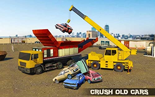 Viejo Trituradora de coches Operador de grúa Ciudad Camión de la basura Simulador Juegos 2019