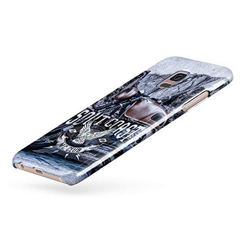 Vintage Oldschool Motor Cycle Biker Club South Coast Hard Thin Plastic Phone Case Cover For Samsung Galaxy A8 2018