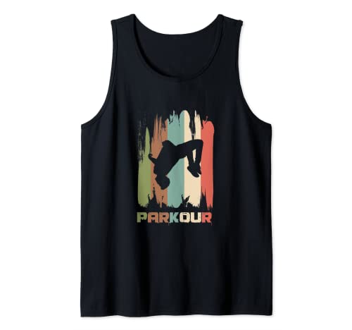 Vintage Parkour Freerunner Retro Techo Camiseta sin Mangas