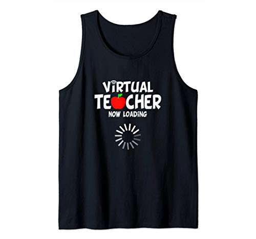Virtual Teacher Now Loading | Funny Online School Teacher Camiseta sin Mangas