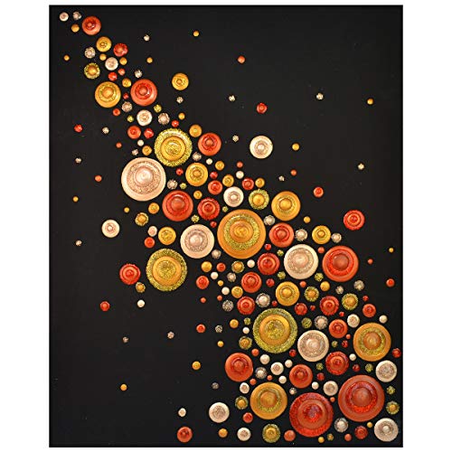 Viva Decor® Juego de pintura Blob Paint Golden Glow (6 x 90 ml), colores listos para usar para blob Painting/Dot Painting Art  Dotting Tool para lienzo, mandala UVM.  Fabricado en Alemania