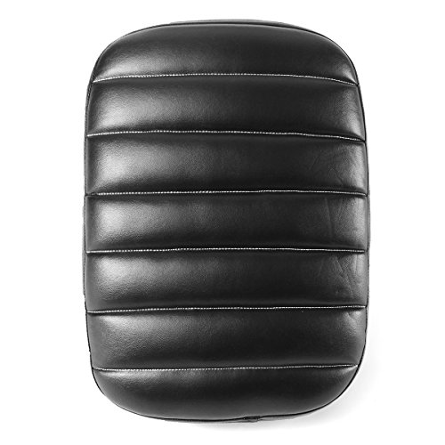 Viviance Cojín Asiento Trasero Pasajero con 6/8 Ventosas para Harley Davidson Bobber Cruiser ChopPara Custom Dyna Sportster Softail Touring XL883 XL1200 X48 X72-8