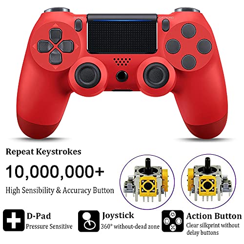 Vniqloo Mando para PS4 Inalámbrico Gamepad Controlador con Cable Compatible con PS 4 /Slim/Pro/PC