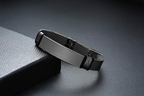 VNOX Spotify Song Code Pulseras de cuero para hombres,mujeres,acero inoxidable,grabado,código de Spotify,pulsera,música,Spotify,pulsera de escaneo,regalos personalizados para los amantes de los amigos