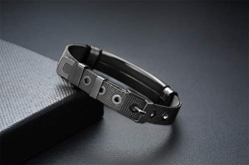 VNOX Spotify Song Code Pulseras de cuero para hombres,mujeres,acero inoxidable,grabado,código de Spotify,pulsera,música,Spotify,pulsera de escaneo,regalos personalizados para los amantes de los amigos