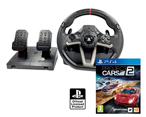 Volante y Pedales PS4 con Licencia Original Sony Playstation 4 RWA + Project Cars 2