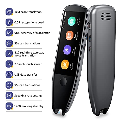 Vormor X5 Scan Translator Pen | Traductor electronico de idiomas con 112 Idiomas | Escáner de texto a voz con OCR/Bluetooth/Wi-Fi, lápiz Lector para Reuniones,Viajes, Compras,Aprendizaje