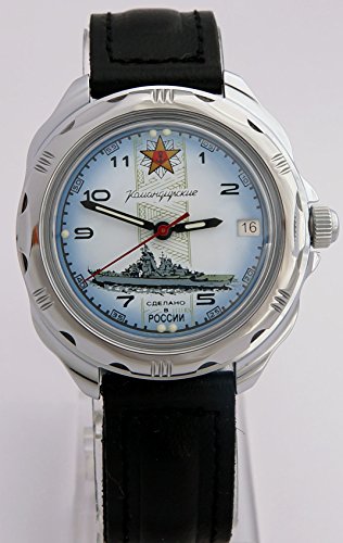 Vostok KOMANDIRSKIE 211428/2414 a las fuerzas especiales de la marina militar ruso reloj blanco