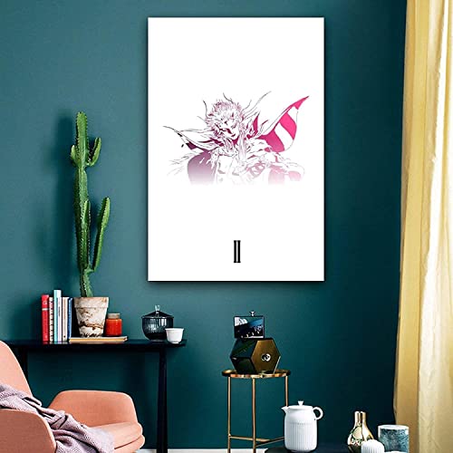 VOUERD Carteles De Lona Sin Marco 60X90cm Final Fantasy II Logos Poster Decorative