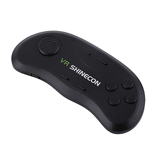 VR SHINECON Controlador Remoto inalámbrico para Juegos con Bluetooth, Mando para Juegos, Tiempo de Juego de Uso prolongado de 20 a 40 Horas, Distancia de Control inalámbrico de 2 a 10 Metros, para PC
