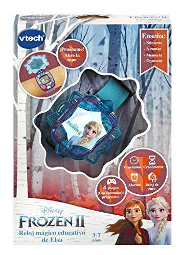 VTech- Frozen II, Elsa Reloj Mágico Educativo, Multicolor (3480-518877)