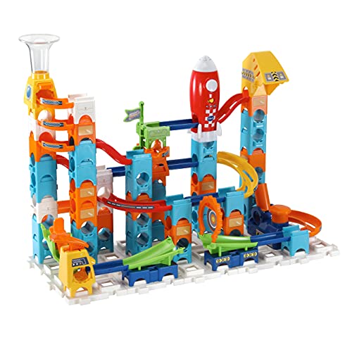 VTech Marble Rush Rocket Set Electronic M100E-Circuito de canicas-Juguetes de construcción niños +4 años-Versión ESP (3480-542249), Color