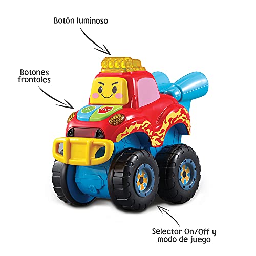 VTech - Monster Truck, camión interactivo, juguete educativo para niños +12 meses, aprende educación vial, multicolor, versión ESP (3480-546422)