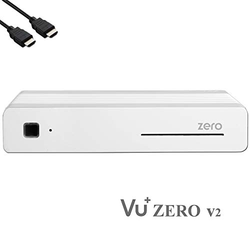 VU+ Zero HW Version 2 - 1 sintonizador DVB-S2 FullHD E2 Linux receptor, YouTube, receptor satélite con función de grabación, lector de tarjetas, multimedia, HDMI EasyMouse, lápiz WiFi 300Mbit, blanco