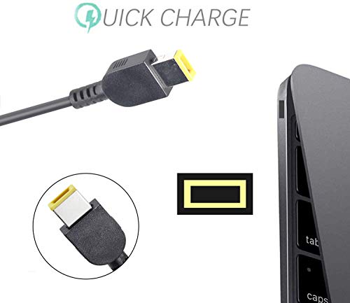 VUOHOEG 65W 45W Cargador para Portátil Lenovo ADLX65NDC3A ADLX65SLC2A ADLX90NLC3A, Ideapad Flex 2 Flex 3 Yoga 11 11S; ThinkPad T430 T440 T450 T460 T560 E431 E440 E531 E540 EUR Fuente de alimentación