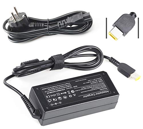 VUOHOEG 65W 45W Cargador para Portátil Lenovo ADLX65NDC3A ADLX65SLC2A ADLX90NLC3A, Ideapad Flex 2 Flex 3 Yoga 11 11S; ThinkPad T430 T440 T450 T460 T560 E431 E440 E531 E540 EUR Fuente de alimentación