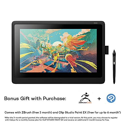 Wacom Cintiq 22 DTK2260K0A - Monitor Interactivo Creativo, Soporte Regulable,1920 x 1080 Full HD, Lápiz Digital Wacom Pro Pen 2, Compatible con Windows y Mac