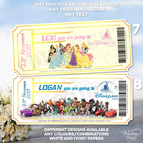 Walt Disney World Florida Orlando Disneyland Paris Land Mickey Mouse - Cartera para tarjetas de felicitación, diseño con texto en inglés "Going to Son Daughter Holiday Girl Boy"